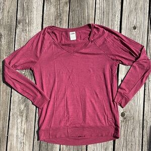 VS PINK V-Neck Long Sleeve Top